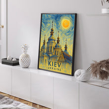 Kiev Poster Print, Kiev Travel Poster, Kiev Van Gogh Style Wall Art, Kiev, Ukraine