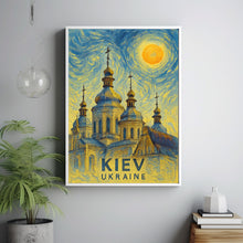 Kiev Poster Print, Kiev Travel Poster, Kiev Van Gogh Style Wall Art, Kiev, Ukraine