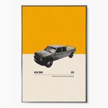 Kill Bill  Car in Movie Poster  Mid Century Modern Poster  Minimalist Poster  Retro Art Print  Classic Movie 1590993887