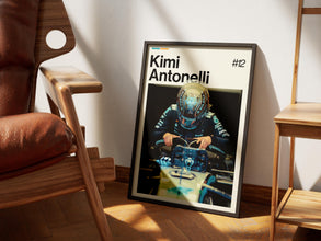 Kimi Antonelli Poster, Antonelli Mercedes Wall Art, Framed Mercedes F1 Print, Motorsport Grand Prix Decor, Car Racing Artwork 4366339873
