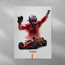 Kimi Raikkonen Ferrari Poster F1 Wall Art 1733687270