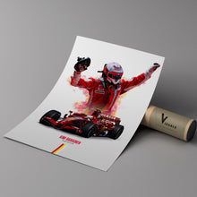 Kimi Raikkonen Ferrari Poster F1 Wall Art 1733687270