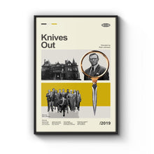 Knives Out Poster, Mid Century Modern Knives Out Movie Poster, Retro Movie Print, Modern Vintage Movie Posters 4371059386