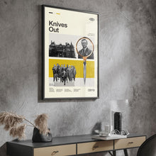 Knives Out Poster, Mid Century Modern Knives Out Movie Poster, Retro Movie Print, Modern Vintage Movie Posters 4371059386