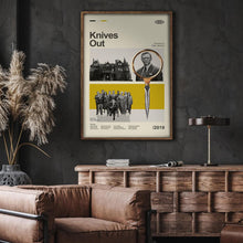 Knives Out Poster, Mid Century Modern Knives Out Movie Poster, Retro Movie Print, Modern Vintage Movie Posters 4371059386