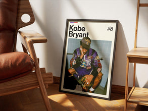Kobe Bryant Poster, Bryant Los Angeles Lakers Wall Art, Framed NBA Print, Basketball Decor, Sports Artwork, Black Mamba 4401663152