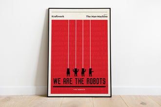 Kraftwerk -The Robots - We are the robots - Lyrics poster - Retro Poster, Music print, Gift for Music Lover 1254007034