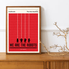 Kraftwerk -The Robots - We are the robots - Lyrics poster - Retro Poster, Music print, Gift for Music Lover 1254007034