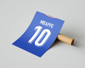 Kylian Mbappe France Jersey Poster Football Star Art Sport Poster 1737229444