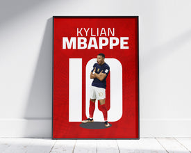 Kylian Mbappe Poster, French Soccer Star Art Sport Poster 1677378468