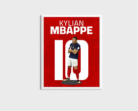 Kylian Mbappe Poster, French Soccer Star Art Sport Poster 1677378468