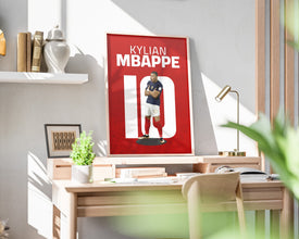 Kylian Mbappe Poster, French Soccer Star Art Sport Poster 1677378468