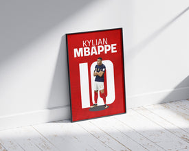 Kylian Mbappe Poster, French Soccer Star Art Sport Poster 1677378468