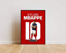 Kylian Mbappe Poster, French Soccer Star Art Sport Poster 1677378468