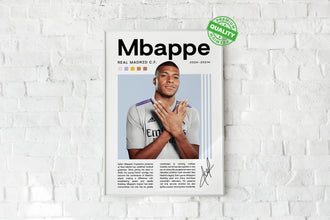 Kylian Mbappe Poster, Real Madrid Football Team, Soccer Player Poster, Minimalist Wall Art 4354893639