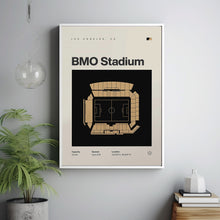 LAFC Poster, Los Angeles BMO Stadium Soccer Print, Mid Century Modern Football Poster,-F13GDB