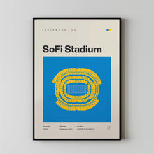 LA Chargers Poster, Los Angeles SoFi Stadium Print, Mid Century Modern Football Poster,-LJ8VFP