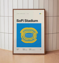 LA Chargers Poster, Los Angeles SoFi Stadium Print, Mid Century Modern Football Poster,-LJ8VFP