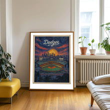 LA Dodgers Poster, Los Angeles Dodger Stadium Print, Modern Baseball Poster, Sports Bedroom Wall Art, Minimalist Home Decor, Birthday Gifts