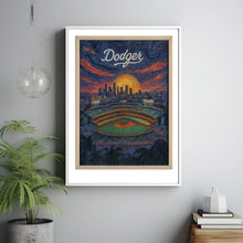 LA Dodgers Poster, Los Angeles Dodger Stadium Print, Modern Baseball Poster, Sports Bedroom Wall Art, Minimalist Home Decor, Birthday Gifts