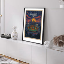 LA Dodgers Poster, Los Angeles Dodger Stadium Print, Modern Baseball Poster, Sports Bedroom Wall Art, Minimalist Home Decor, Birthday Gifts