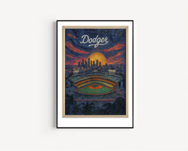 LA Dodgers Poster, Los Angeles Dodger Stadium Print, Modern Baseball Poster, Sports Bedroom Wall Art, Minimalist Home Decor, Birthday Gifts