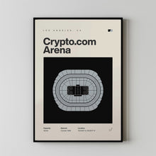 LA Kings Poster, Los Angeles Crypto Arena Stadium Print, Mid Century Modern Hockey Post-9RPSRD
