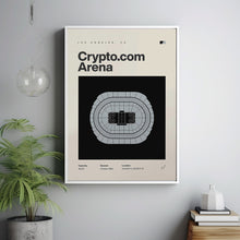 LA Kings Poster, Los Angeles Crypto Arena Stadium Print, Mid Century Modern Hockey Post-9RPSRD