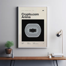 LA Kings Poster, Los Angeles Crypto Arena Stadium Print, Mid Century Modern Hockey Post-9RPSRD