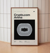 LA Kings Poster, Los Angeles Crypto Arena Stadium Print, Mid Century Modern Hockey Post-9RPSRD
