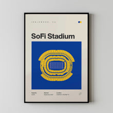LA Rams Poster, Los Angeles SoFi Stadium Print, Mid Century Modern Football Poster, Spo-UYFH51