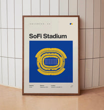 LA Rams Poster, Los Angeles SoFi Stadium Print, Mid Century Modern Football Poster, Spo-UYFH51
