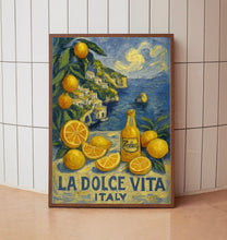 La Dolce Vita Travel Poster, Italy Wall Decor, La Dolce Vita Lemons Poster Print, Italy Gifts, Coast Poster, Personalised Gifts
