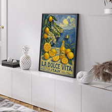 La Dolce Vita Travel Poster, Italy Wall Decor, La Dolce Vita Lemons Poster Print, Italy Gifts, Coast Poster, Personalised Gifts