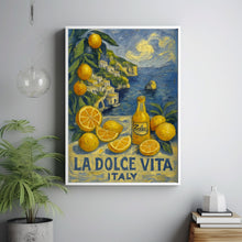 La Dolce Vita Travel Poster, Italy Wall Decor, La Dolce Vita Lemons Poster Print, Italy Gifts, Coast Poster, Personalised Gifts