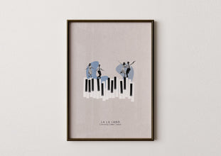 La La Land Inspired Poster Mid-Century Modern Minimalist Poster, Retro Art Poster Print, Favorite MovieTV Series Poster 4300195299