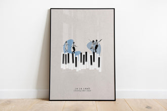 La La Land Inspired Poster Mid-Century Modern Minimalist Poster, Retro Art Poster Print, Favorite MovieTV Series Poster 4300195299
