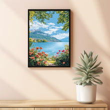 Lake Annecy Travel Poster Wall Art, Travel Print of Lake Annecy, Lake Annecy Art Lovers Gift