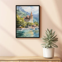 Lake Annecy Travel Poster Wall Art, Travel Print of Lake Annecy, Lake Annecy Art Lovers Gift5