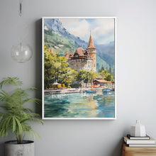 Lake Annecy Travel Poster Wall Art, Travel Print of Lake Annecy, Lake Annecy Art Lovers Gift5