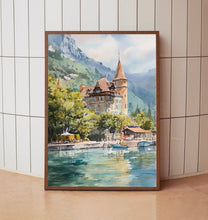 Lake Annecy Travel Poster Wall Art, Travel Print of Lake Annecy, Lake Annecy Art Lovers Gift5