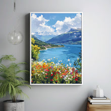 Lake Annecy Travel Poster Wall Art, Travel Print of Lake Annecy, Lake Annecy Art Lovers Gift 2