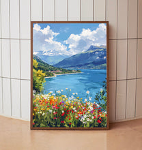 Lake Annecy Travel Poster Wall Art, Travel Print of Lake Annecy, Lake Annecy Art Lovers Gift 2