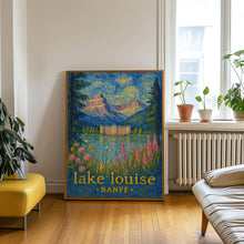Lake Louise Banff Poster, Landscape Wall Art Canada Travel Decor for Home and Office Canadian Rockies Travel Art, Nature Inspired Home Decor
