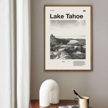 Lake Tahoe Art Print  Lake Tahoe Poster  Lake Tahoe Wall Art  Mid Century Poster  Travel Print Art  California  Vintage Poster 1571952646
