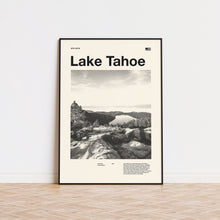 Lake Tahoe Art Print  Lake Tahoe Poster  Lake Tahoe Wall Art  Mid Century Poster  Travel Print Art  California  Vintage Poster 1571952646