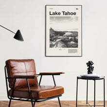 Lake Tahoe Art Print  Lake Tahoe Poster  Lake Tahoe Wall Art  Mid Century Poster  Travel Print Art  California  Vintage Poster 1571952646