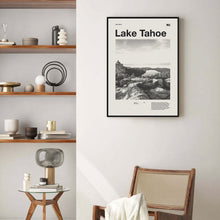 Lake Tahoe Art Print  Lake Tahoe Poster  Lake Tahoe Wall Art  Mid Century Poster  Travel Print Art  California  Vintage Poster 1571952646