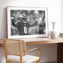 Lamar Jackson Poster, Fan Poster, NFL,  Black and White Wall Art, Sport Poster, Photograph Prints,American Football Gift, Sport Decor 1814989402