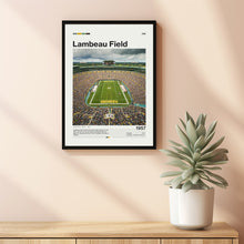 Lambeau Field Poster, Green Bay Packers Poster Print, NFL Stadium Poster, Football Fan Gift Print
